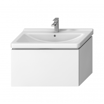 Spintelė praustuvui Jika CUBITO 840x467x480 mm, 1 stalčius, praustuvui 850 mm, spalva - balta blizgi 